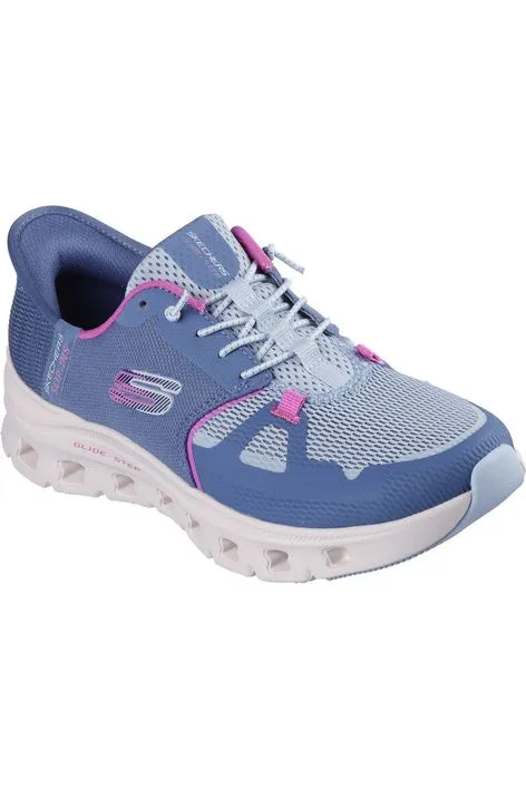 Skechers Ladies 150420 GLIDE-STEP PRO in Slate/Pink Ultra Light Cushioning