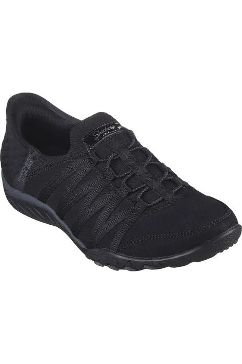 Stable Fur Trim Skechers Slip Ins Breathe Easy 100593 in Black