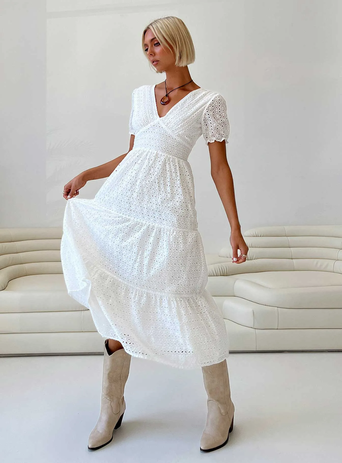 Kind Light Durna Maxi Dress White