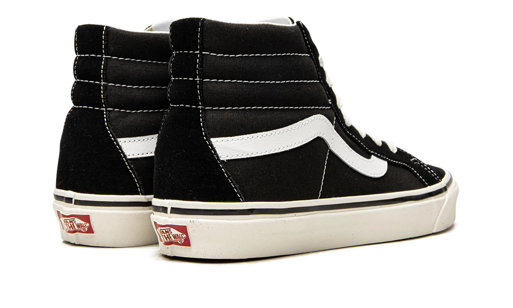 Adjustable Hook Loop Strap Collapsible Heel Design Sk8-Hi 38 DX "Black / White"