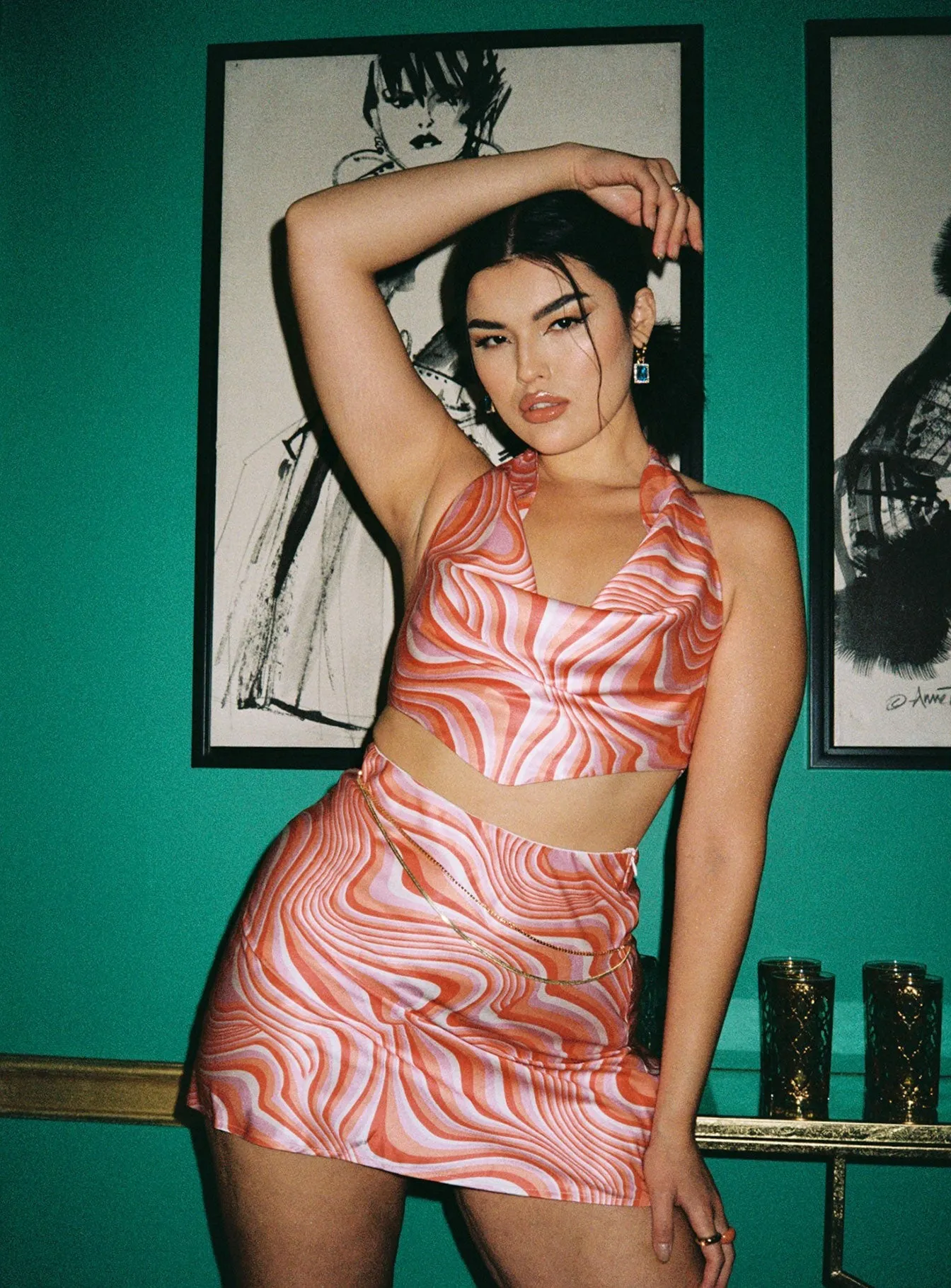 Weekend Favorite Jada Mini Skirt Multi