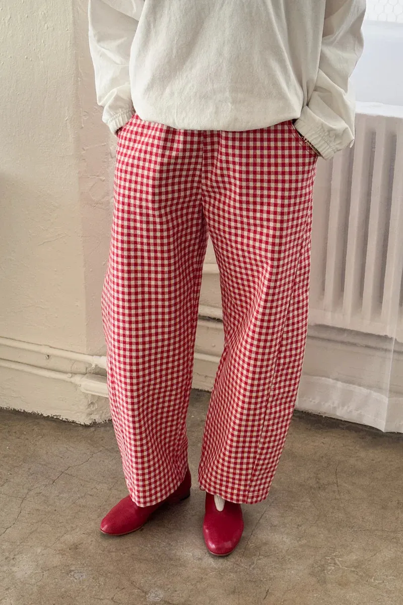 Chill Wear Roomy Fit Le Bon Shoppe Arc Pants Red Gingham