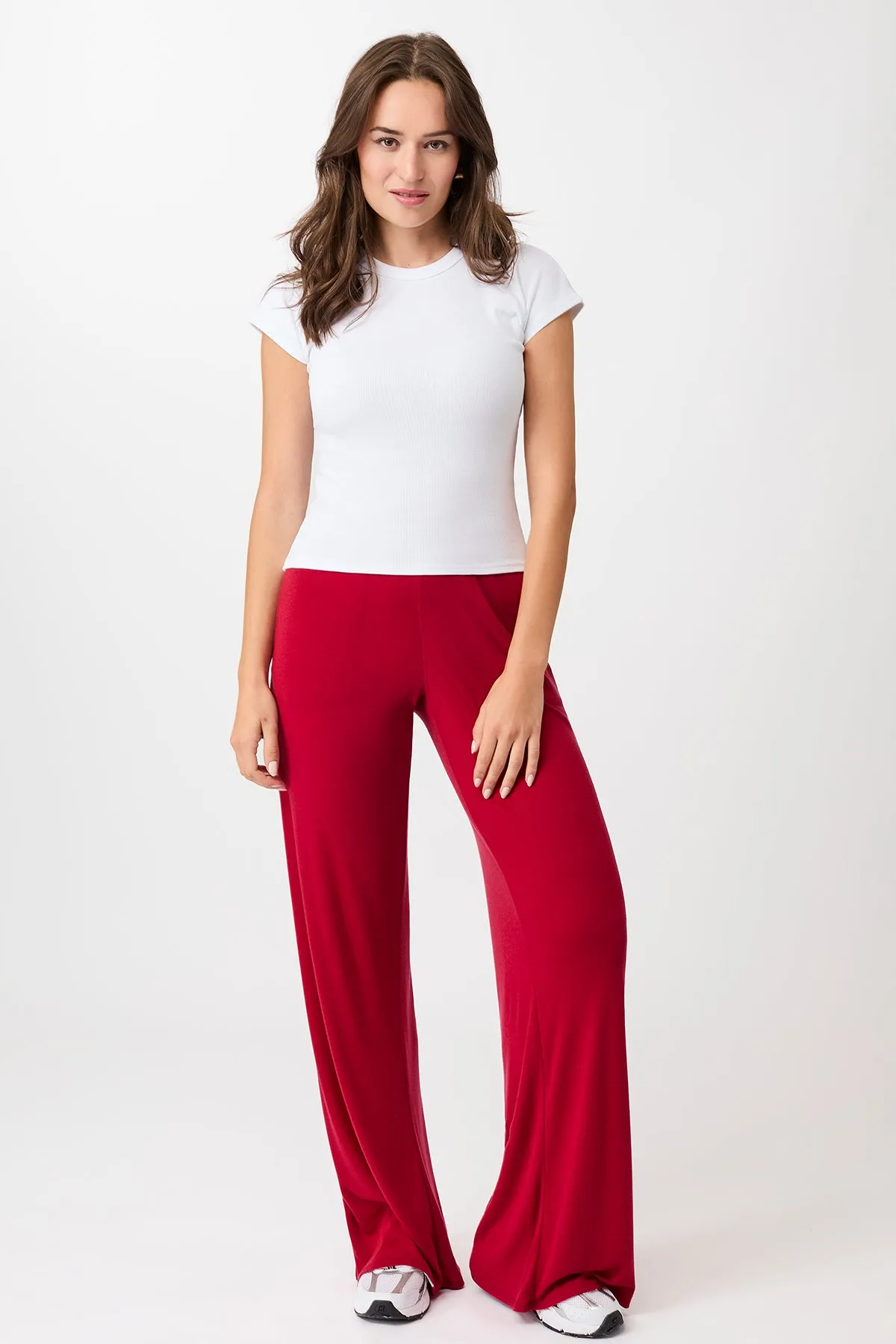 Quick Comfort Wear Slim Fit Ribbed Tee - White, GOTS