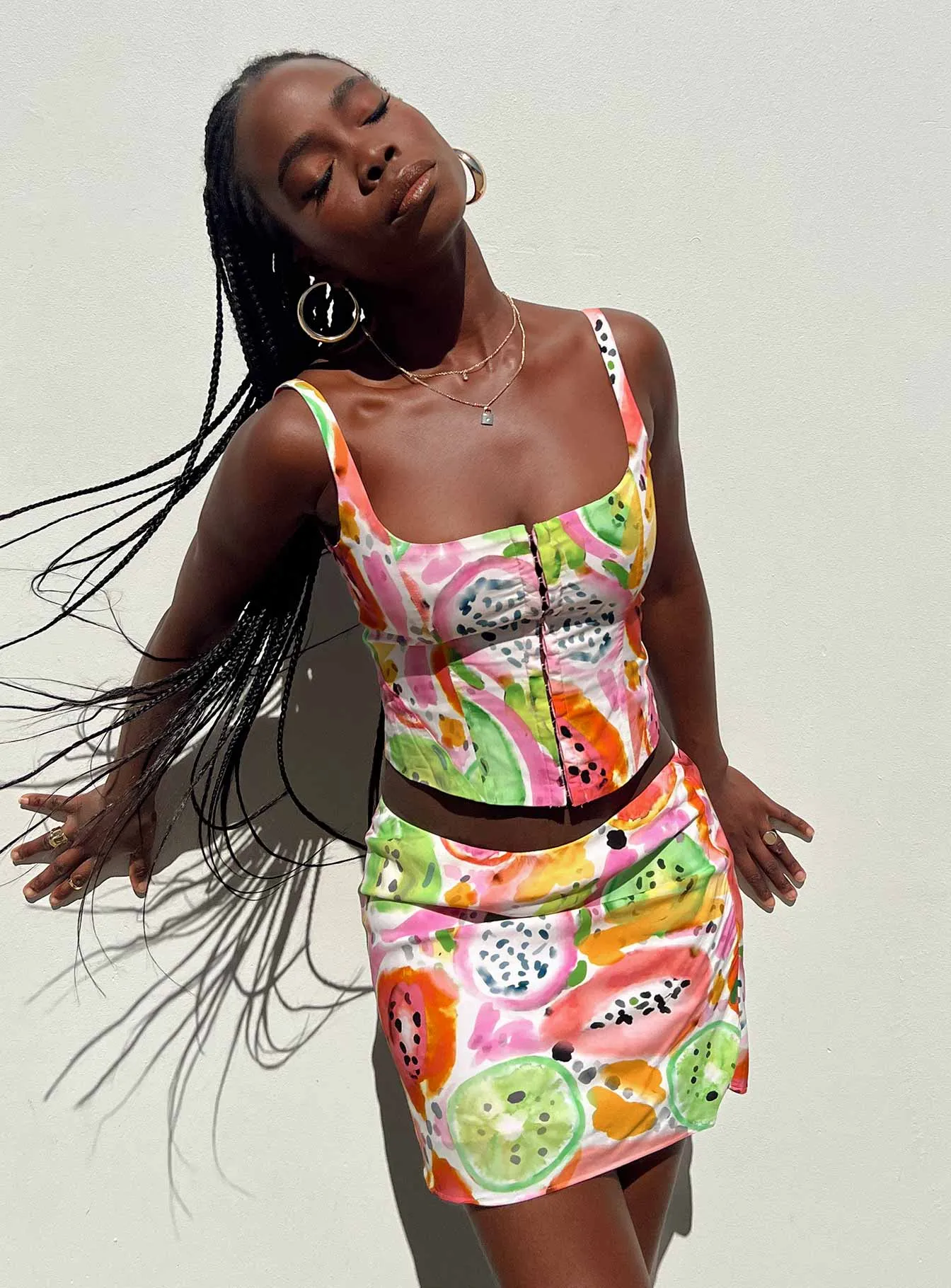 Pinacolada Mini Skirt Multi Neat Mood Fresh Energy