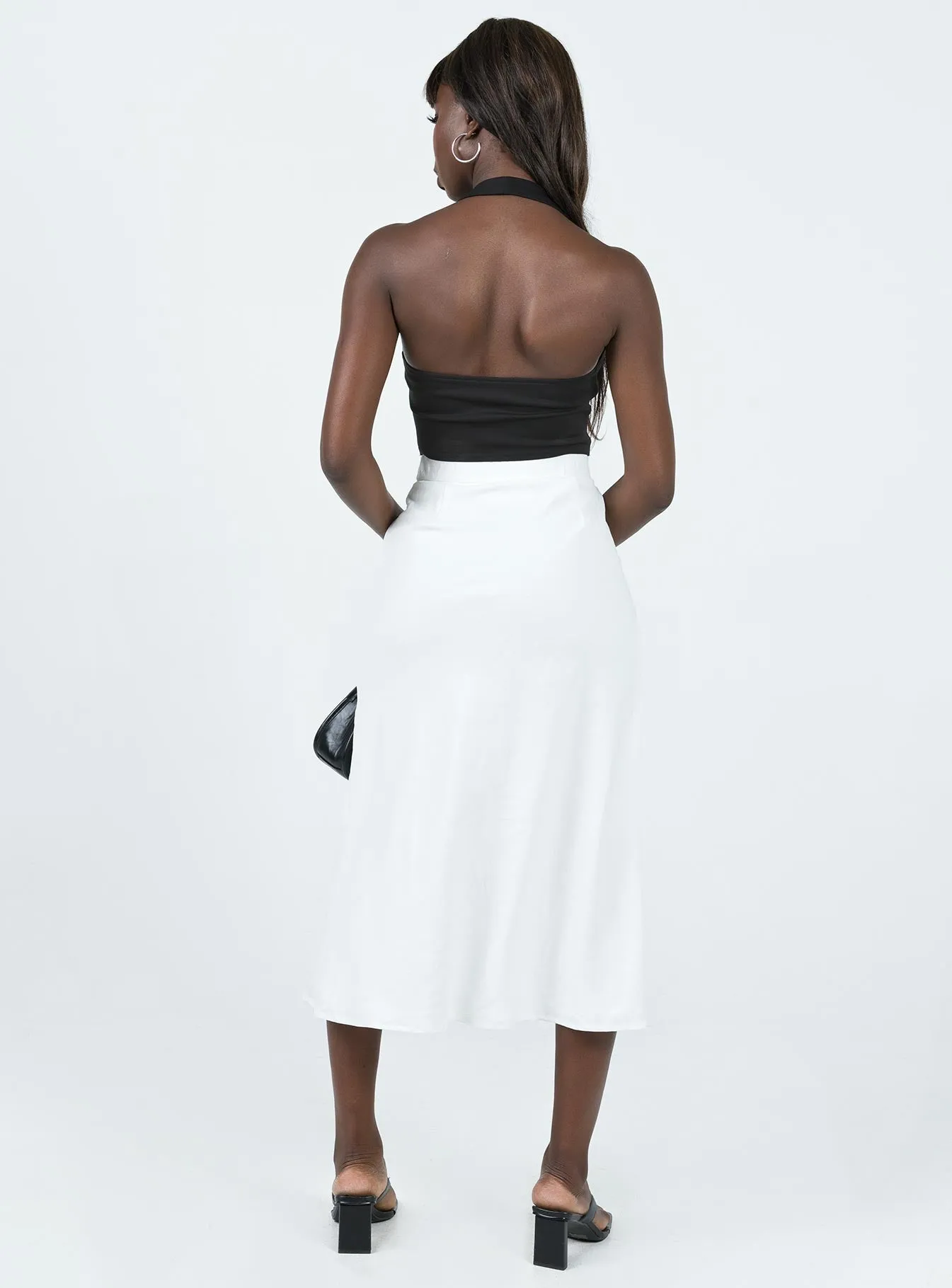 Mabel Midi Skirt White White Senior Style party look