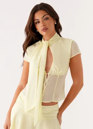 Essential Piece Colby Blouse - Lemon
