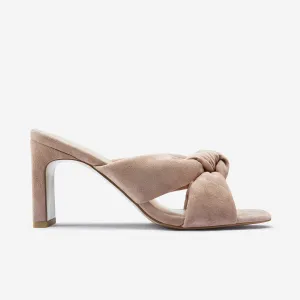 Confident Mood Velma Sandal Heel | Dirty Blush Suede