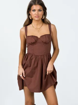 Fall Tone PlushLining Telka Mini Dress Brown