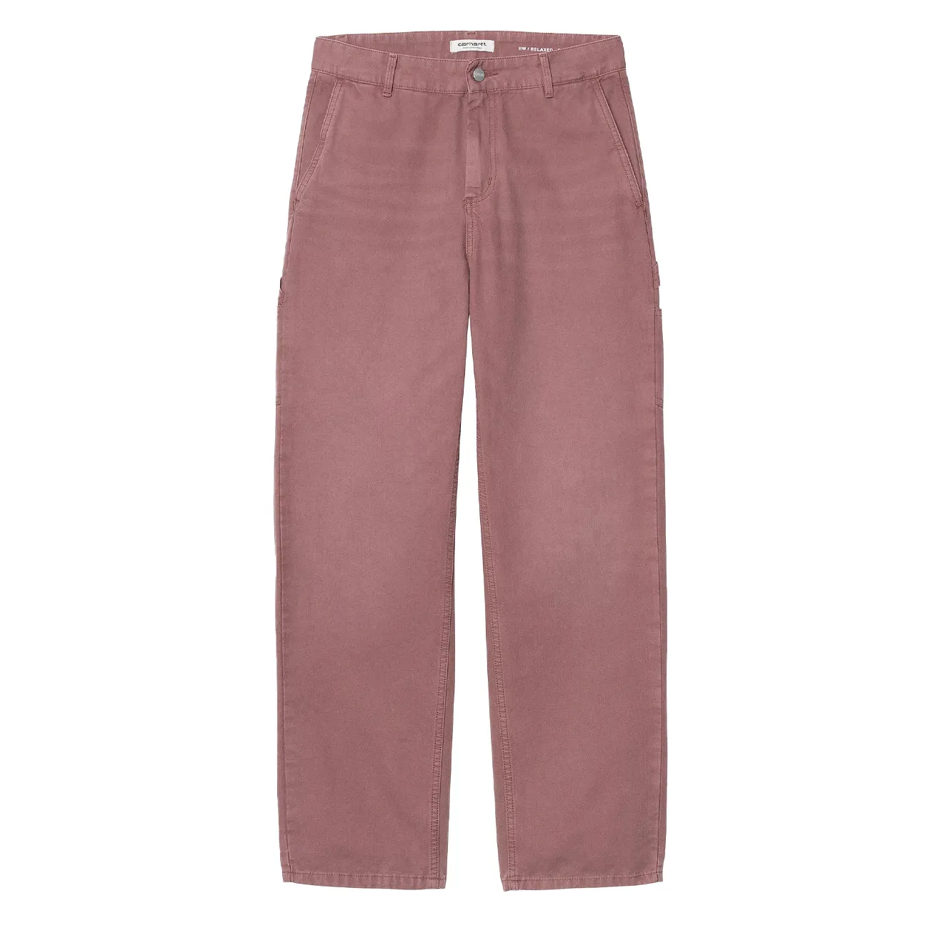 Carhartt WIP Womens Pierce Pant Straight Dusky Pink Stone Canvas FlexFoamPadding HighRiseWaistband