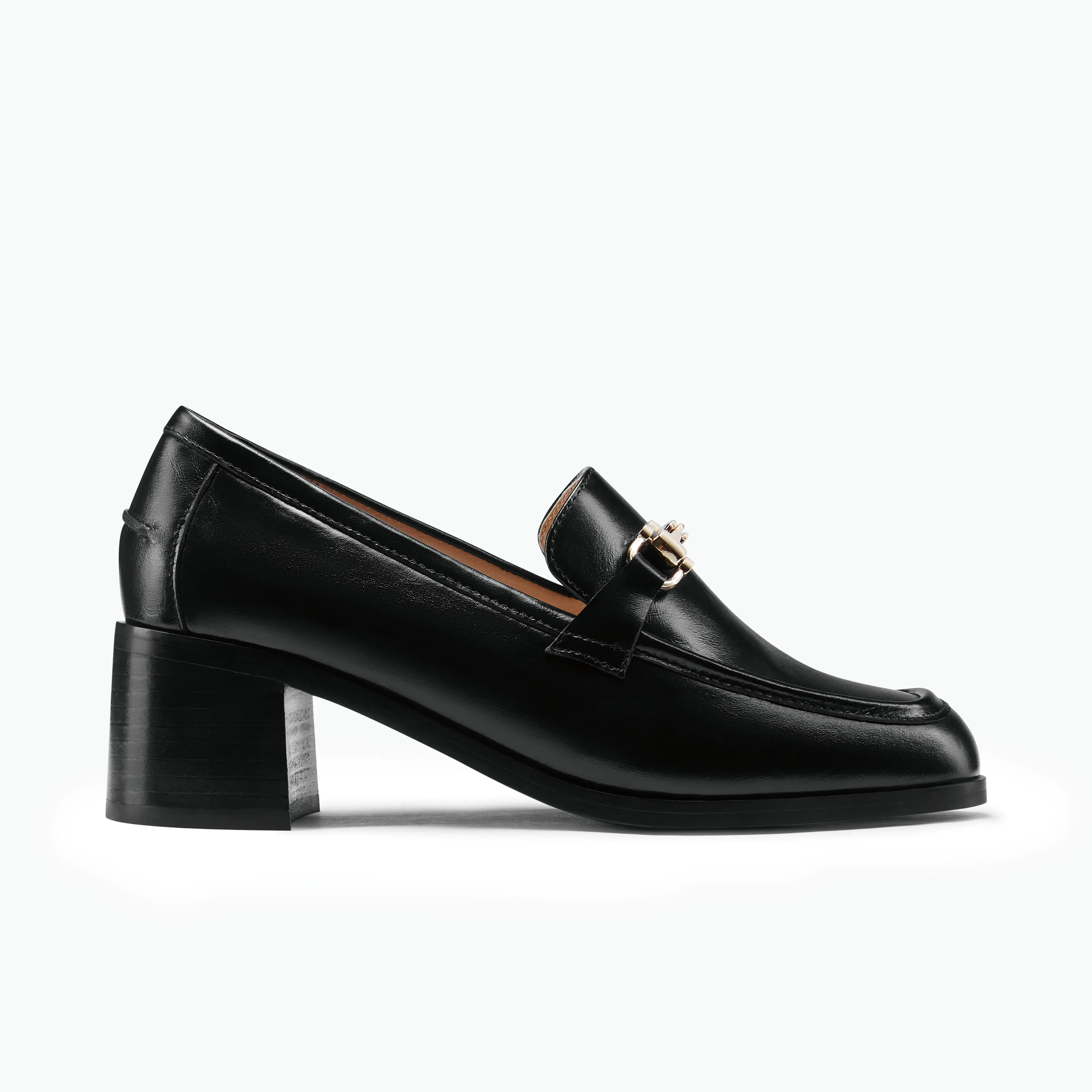 Bremen Loafer | Black oiled leather Satin Wedding Shoes