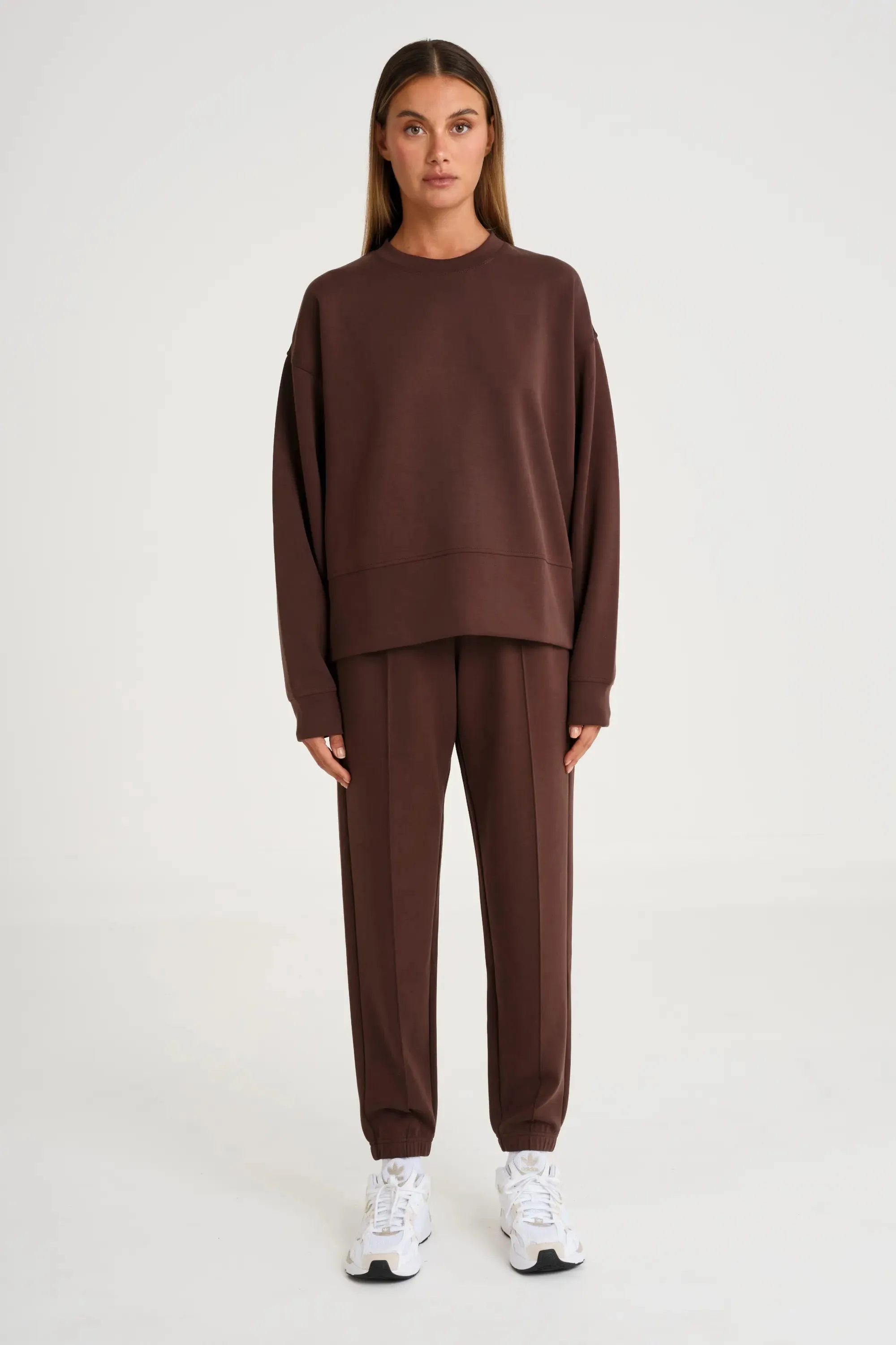 Water Resistant Finish Chic Vibe Soft Luxury Cuffed Track Pant