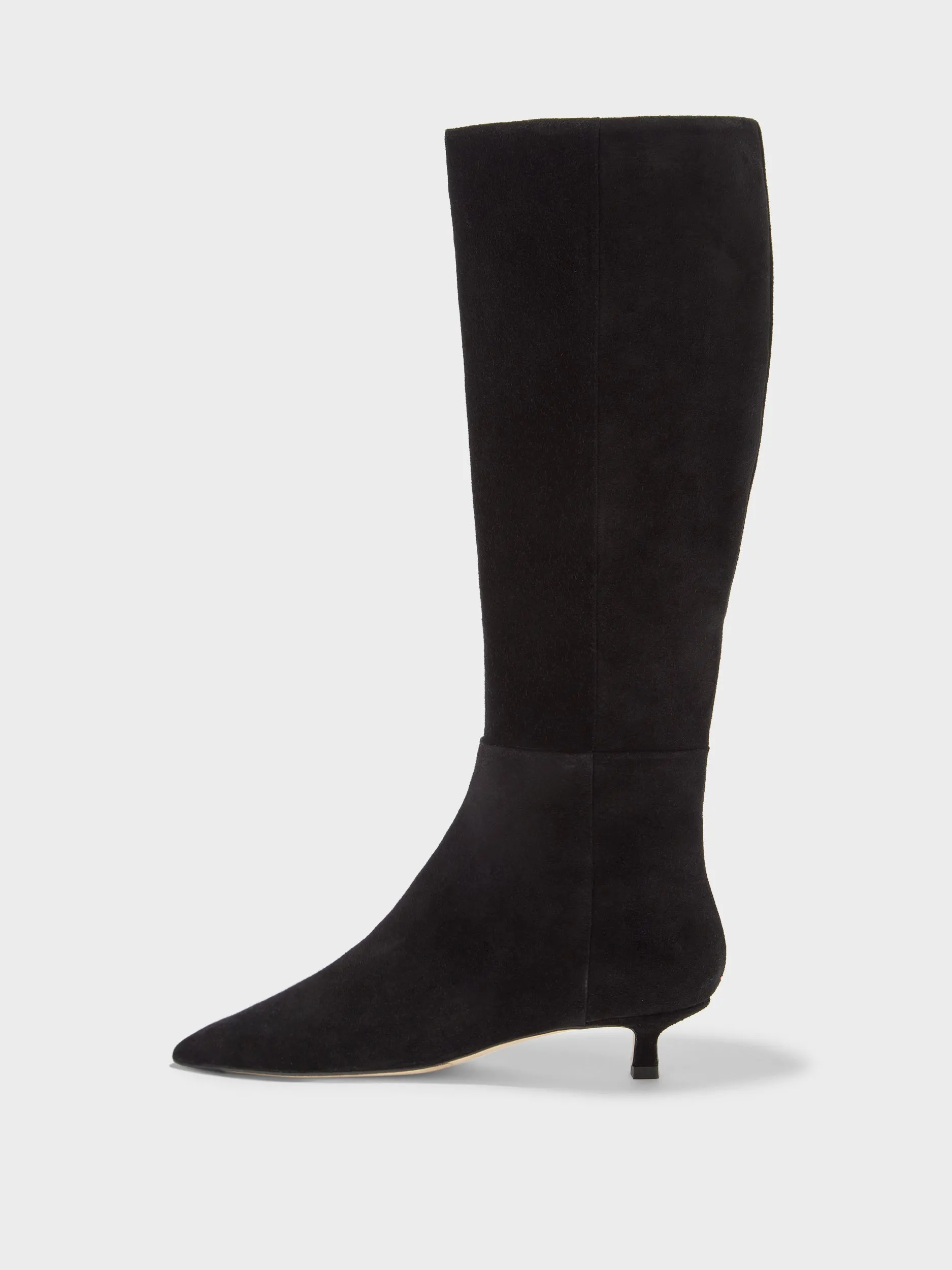 Adjustable buckle Sabrina Suede Knee-High Boots