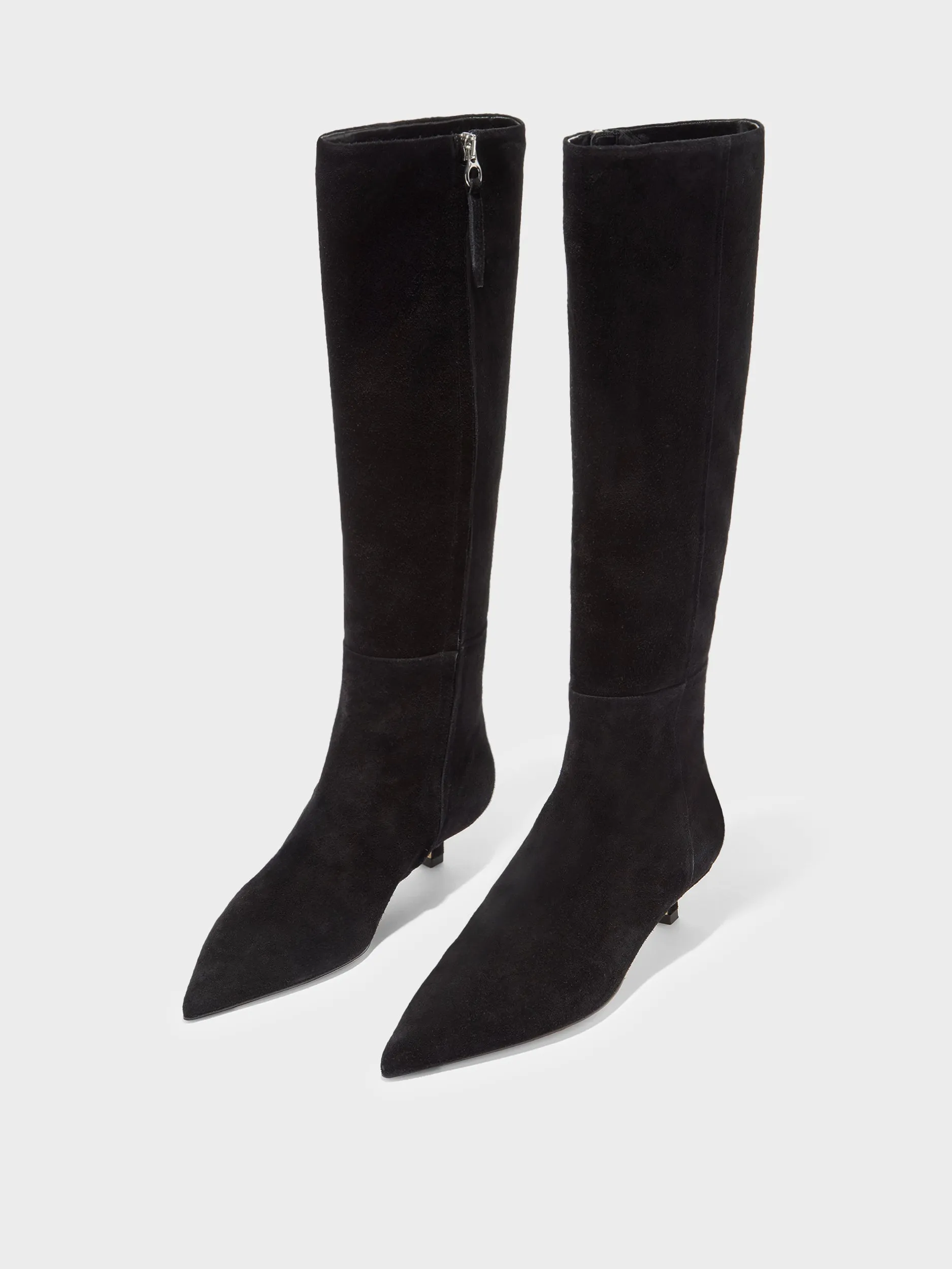 Sabrina Suede Knee-High Boots Flexible Shaft Design