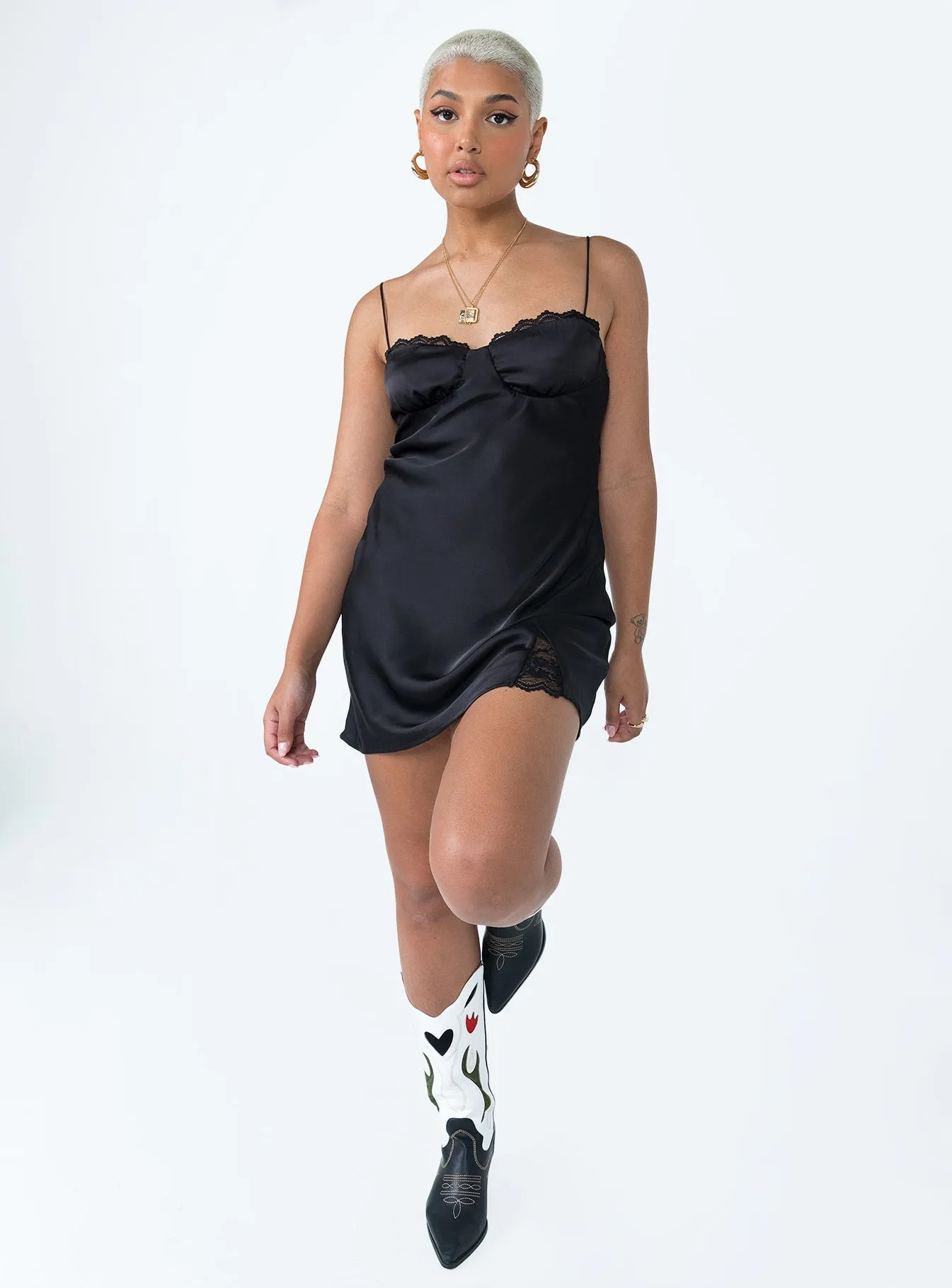 Snowbird Mini Dress Black Graceful Ease