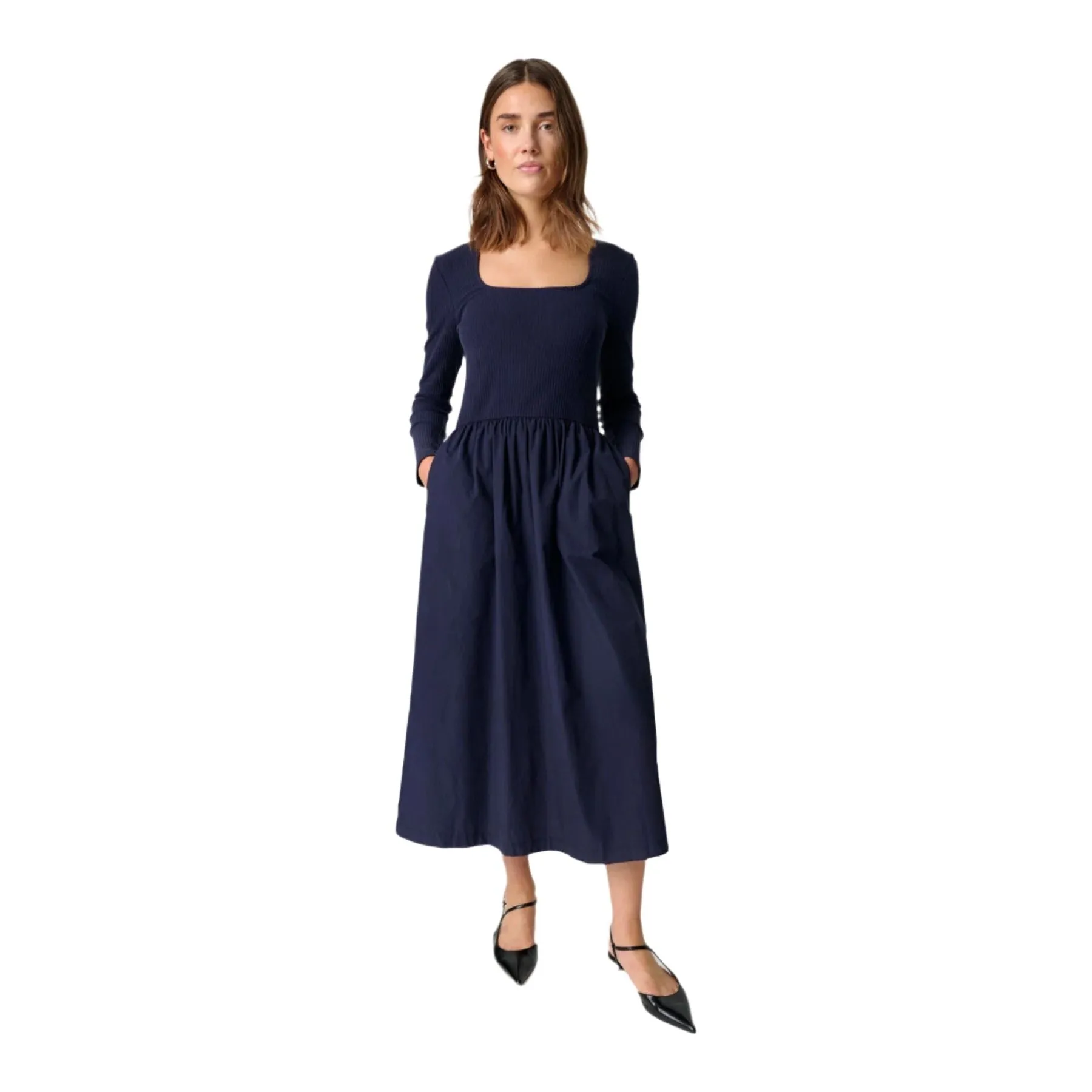 nautical print Soaked Womens Dress Simone Phoebe LS Night Sky