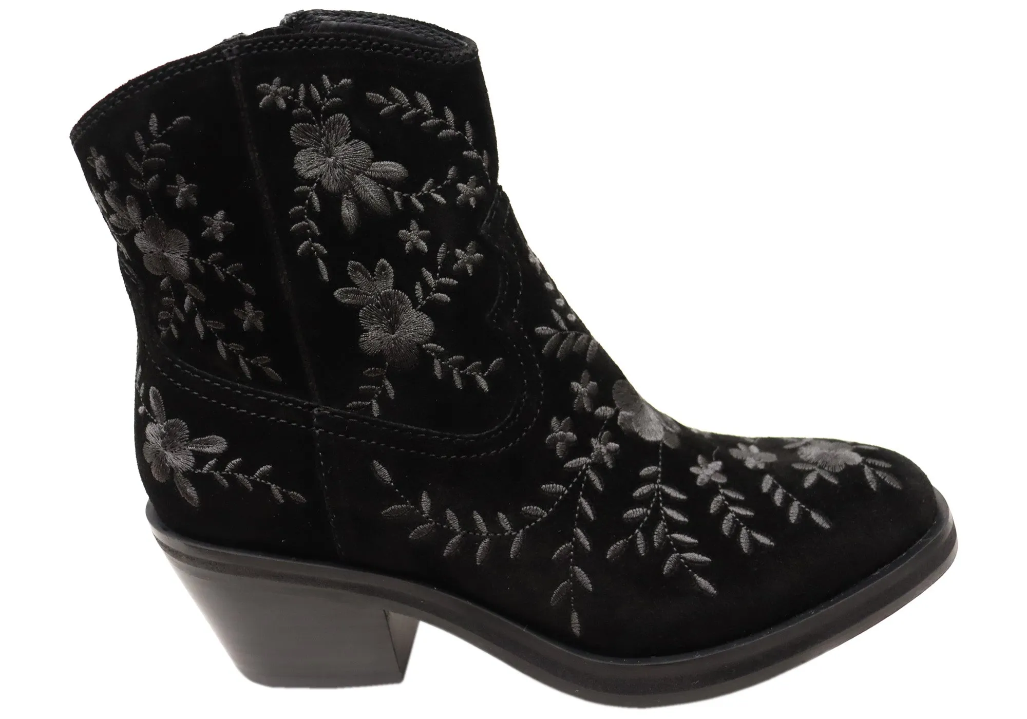 Urban Feel Sofft Sophie Womens Comfortable Leather Suede Heeled Ankle Boots