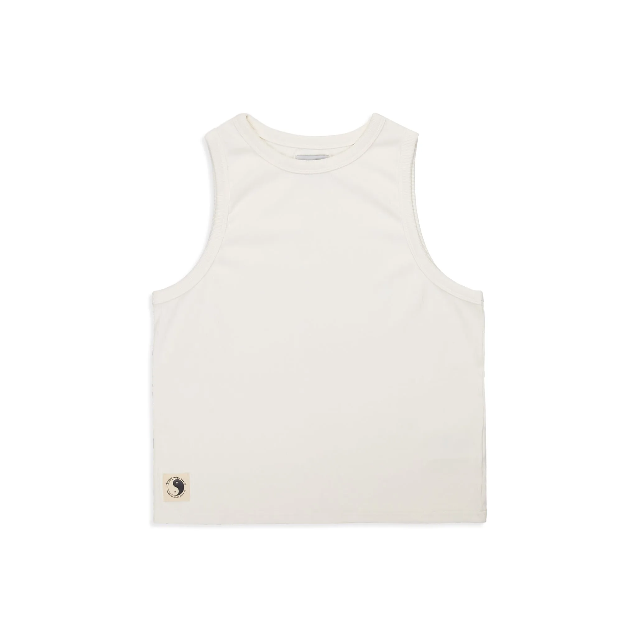 Fashion Forward Anti Static Finish T&C Surf Designs Women Singlet T-Shirt - Off White