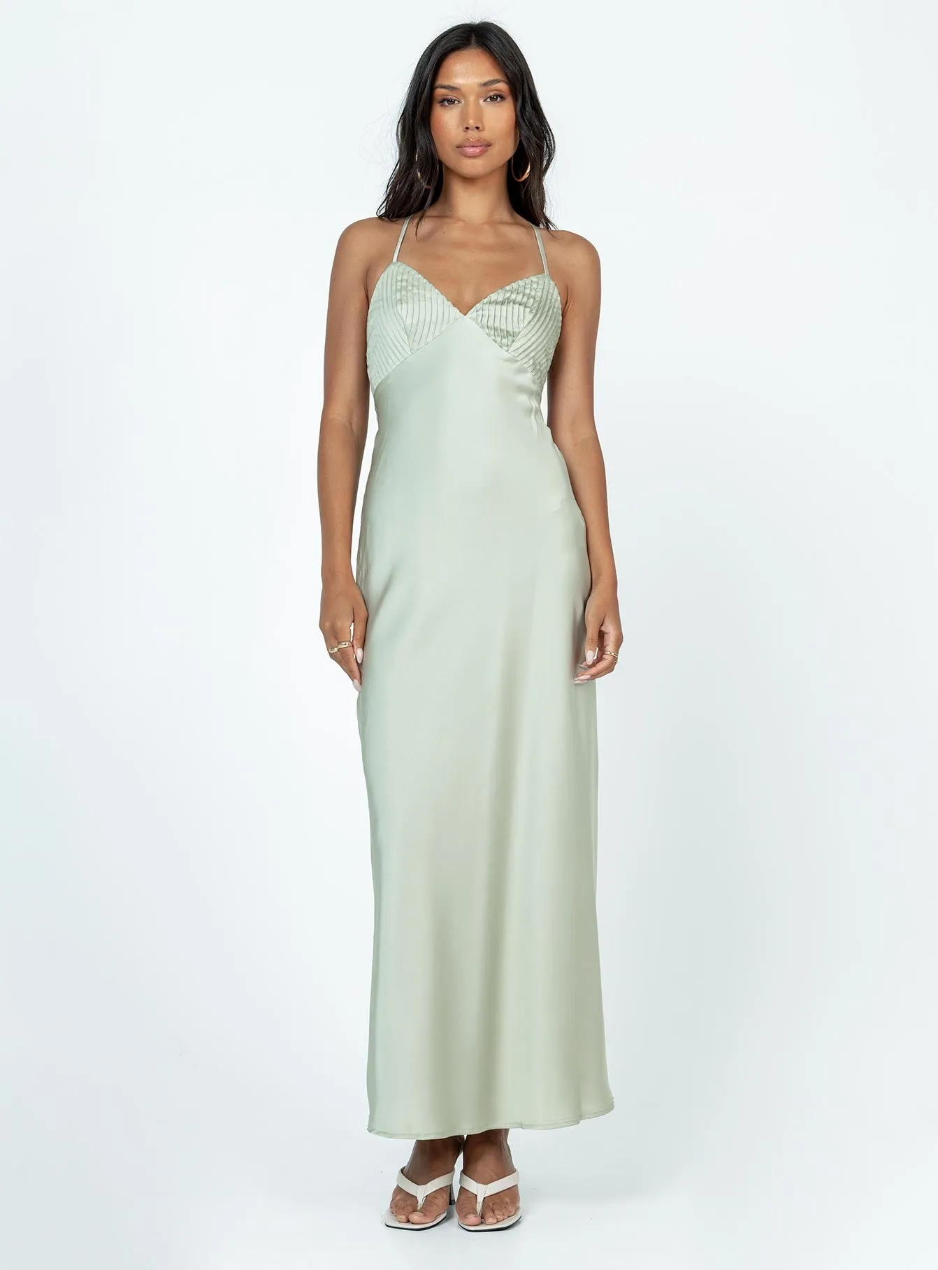 Subtle Flex Minimal Mood Dennings Maxi Dress Sage
