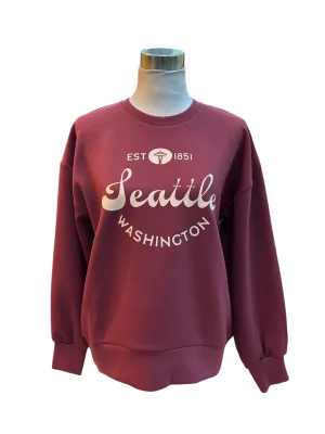Leather Seattle Scuba Crew Sweatshirt