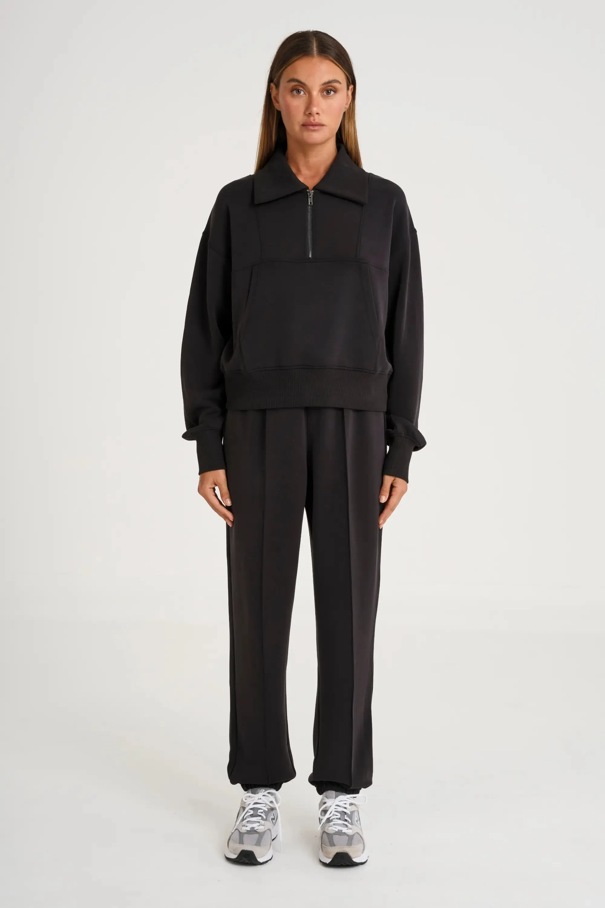 TaperedLeg Modern Utility Soft Luxury Cuffed Track Pant