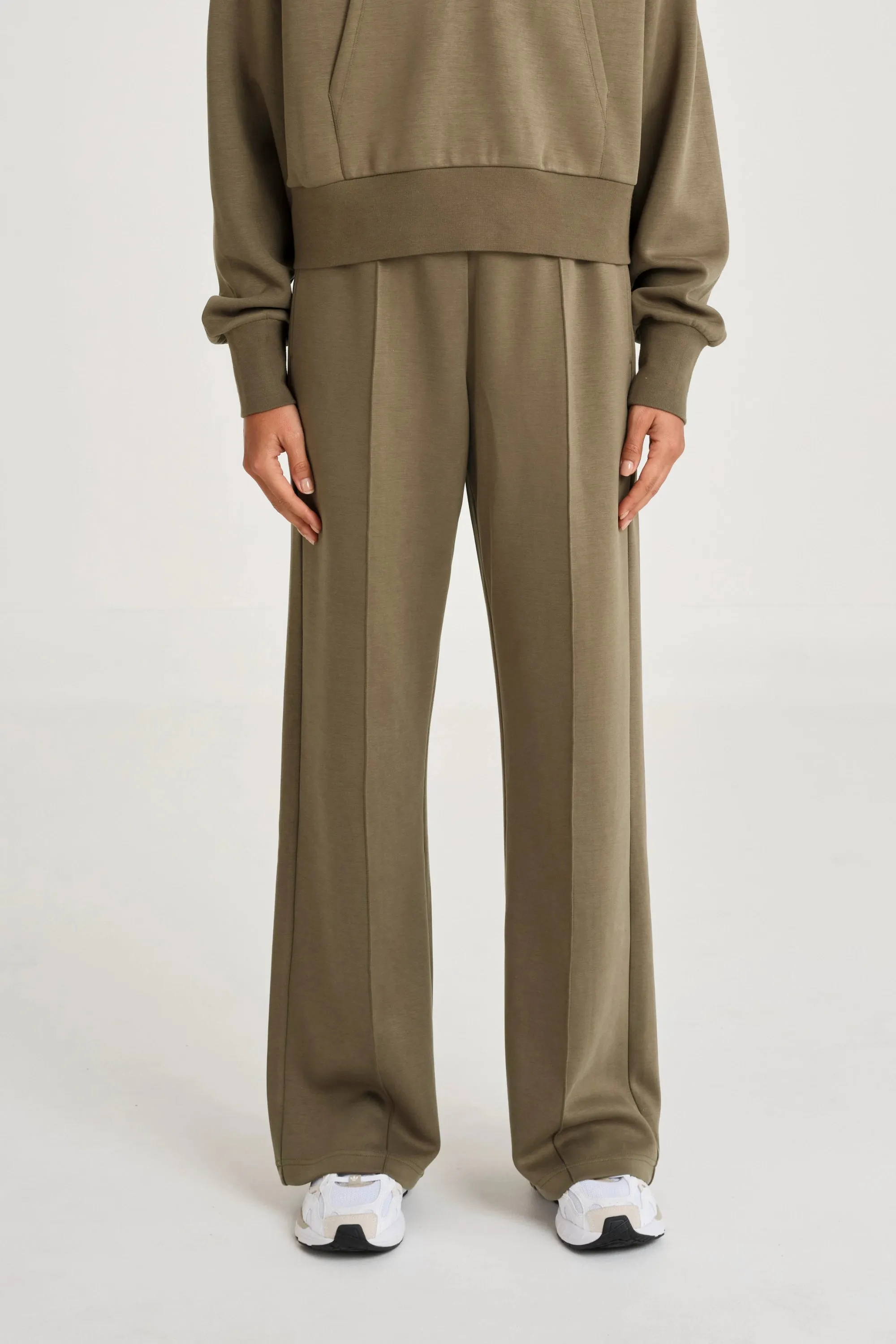 Soft Luxury Wide Leg Track Pant Easy Fit
