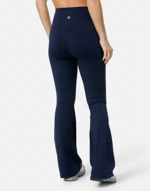 Stone Glow Training Fit Soft-Motion Flare Legging in Twilight Navy