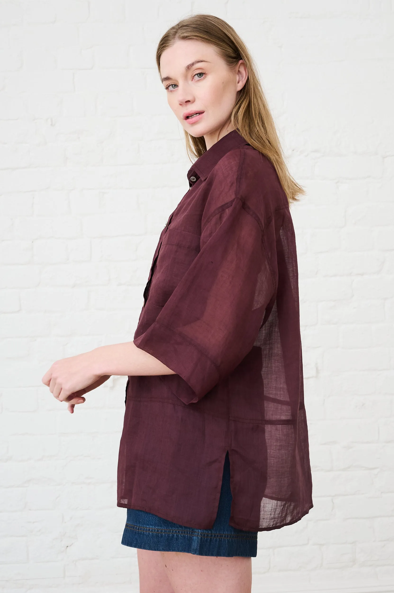 dry cleanable Soft Shirt in Chocolate Rami