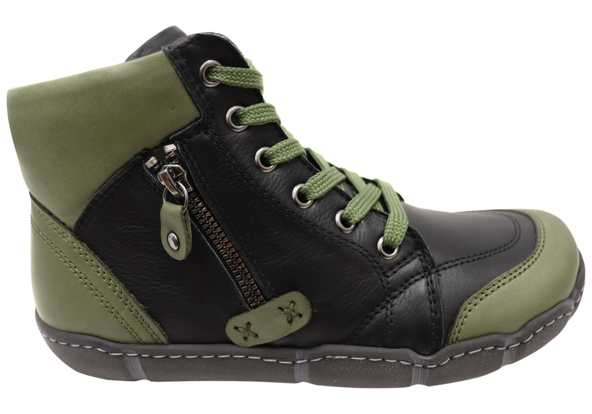 Flexible structure Premium Performance Orizonte Maroona Womens European Comfortable Leather Ankle Boots