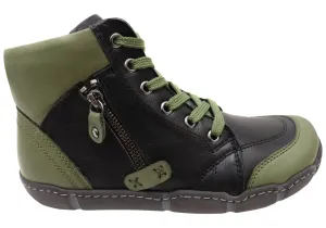 Heavy Duty Support Orizonte Maroona Womens European Comfortable Leather Ankle Boots