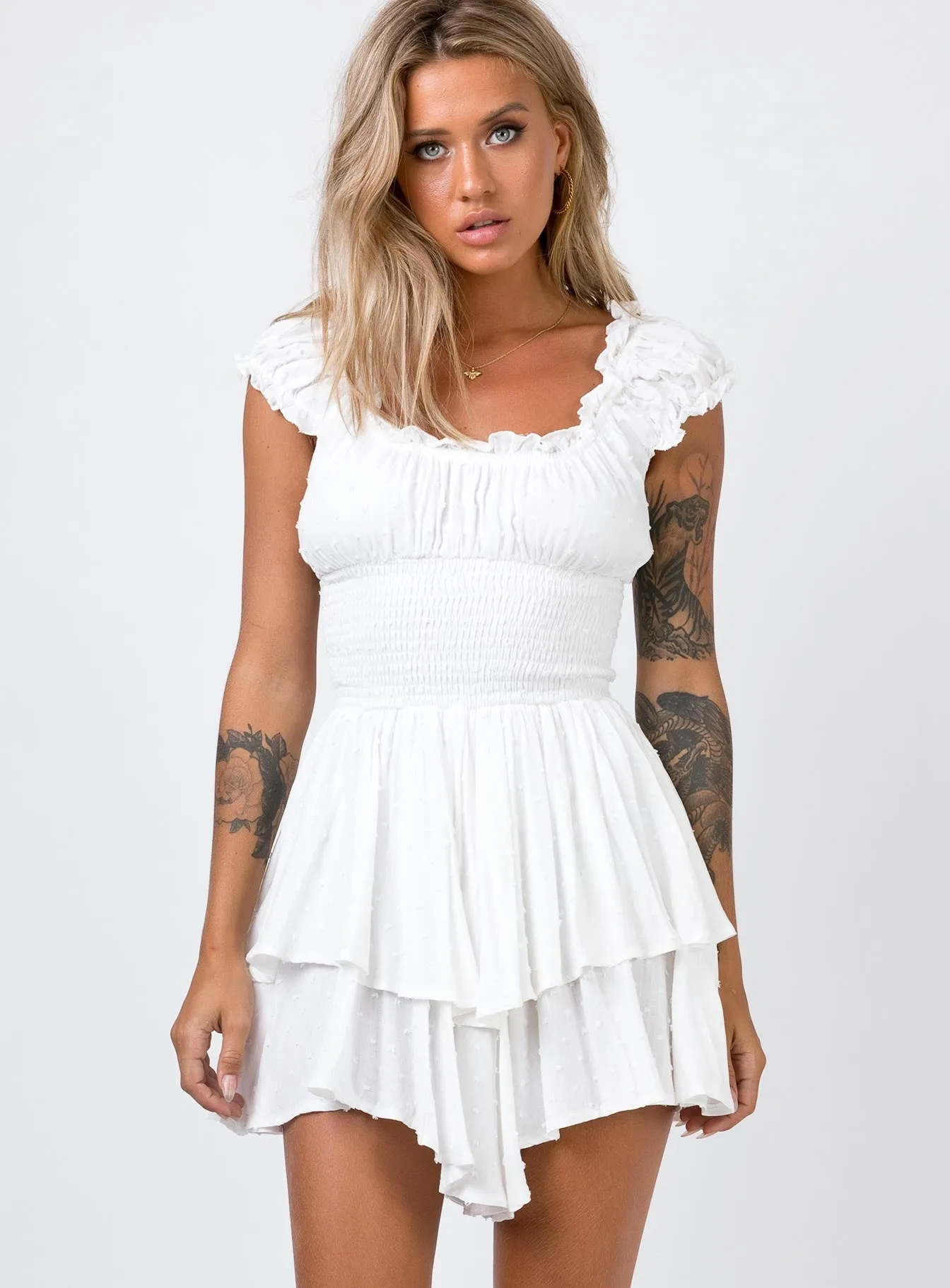 Date Nightwear The Love Galore Playsuit White