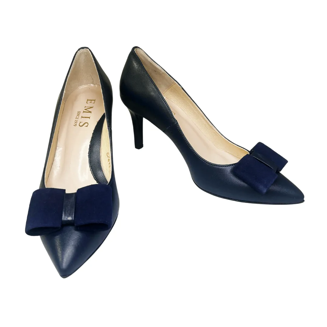 Emis Womens Shoe 7411 Navy Street Attitude Glittery Pumps