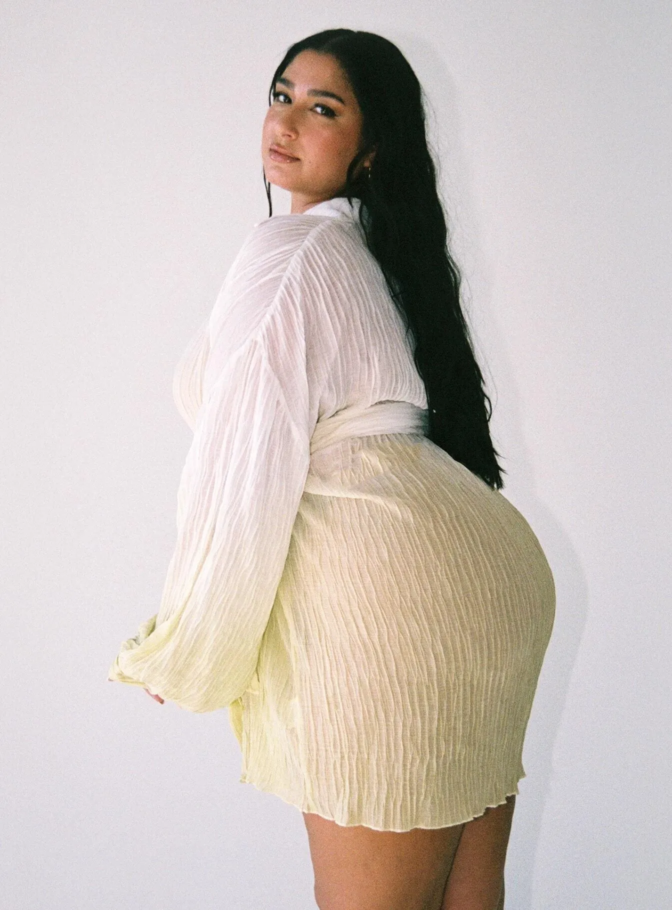 Tune In Shirt Dress Green Curve Love Soft