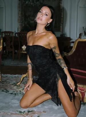 Urban Line Sleek Look Donelli Mini Dress Black Tapestry