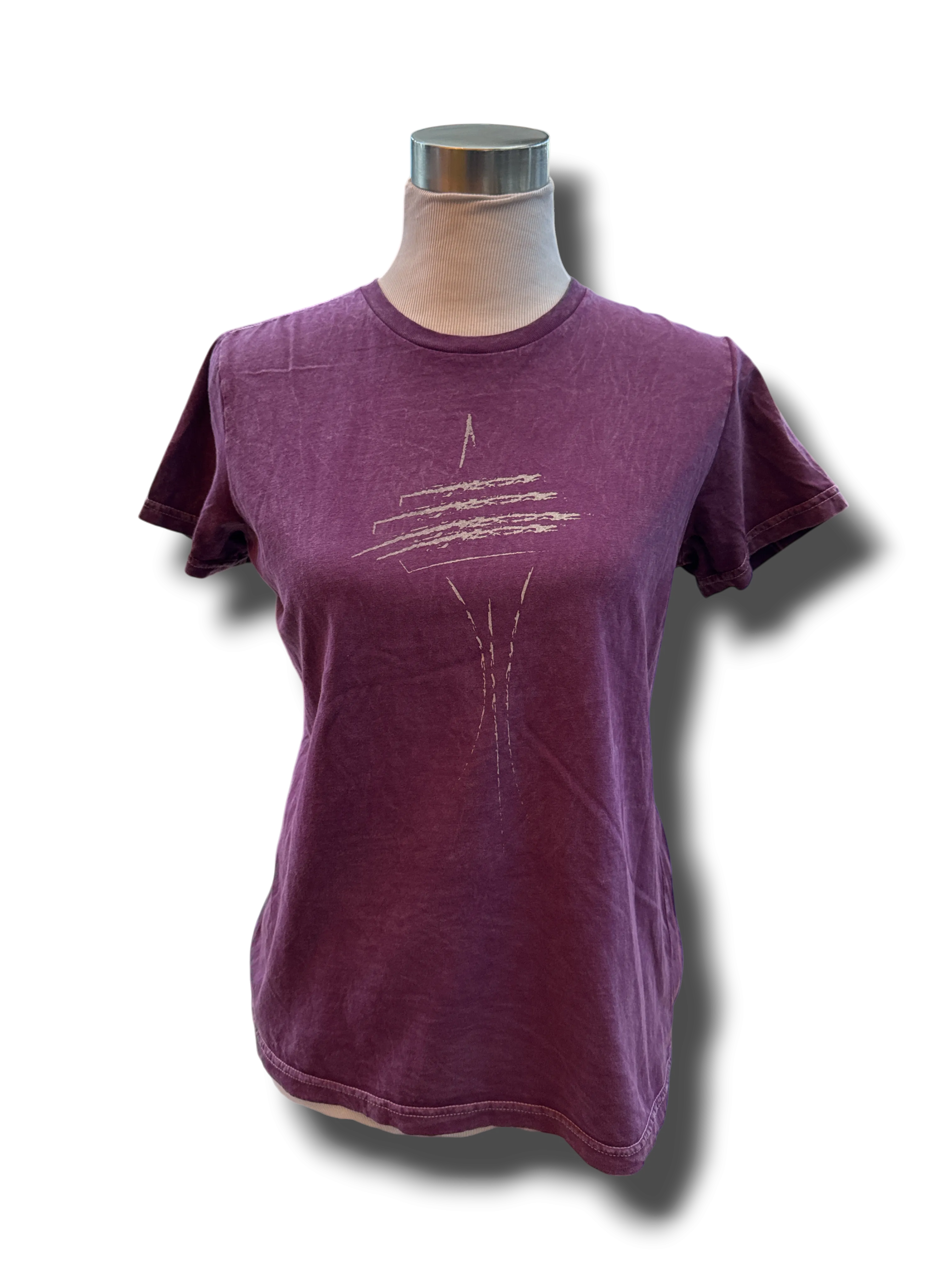 City Smart Oversized Fit Space Needle Sketched Tee