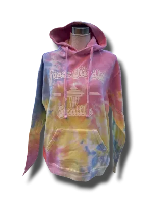 Space Needle Tie Dye Sweatshirt Thermal Lining