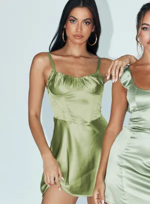 Stanton Corset Mini Dress Sage Glamorous look