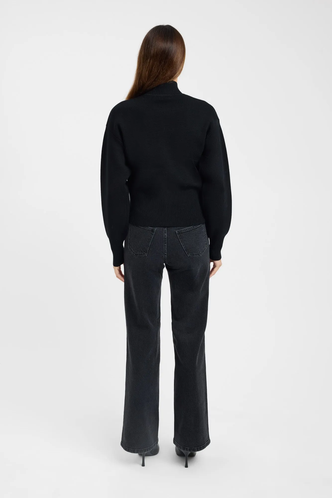 Dalton Zip Cardigan Brushed Interior Layered Cuff