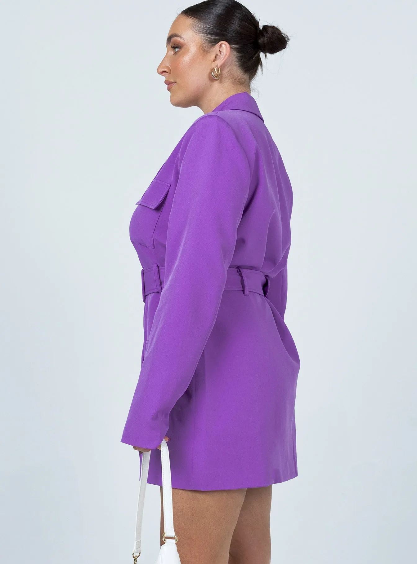 Steinway Mini Dress Purple Luxurious Feel