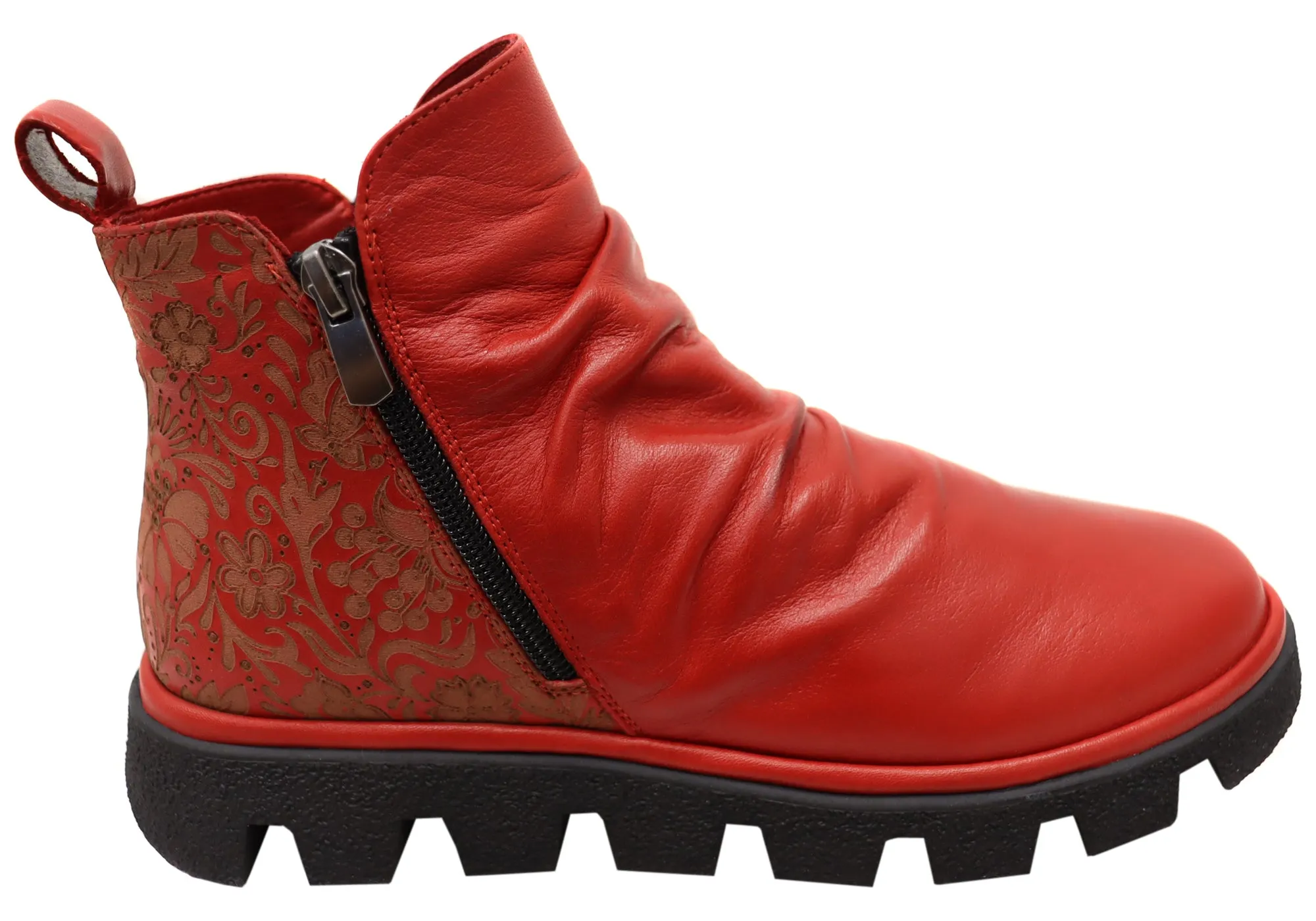 Orizonte Intrepid Womens European Comfortable Leather Ankle Boots Reinforced Form Mountain Hike Running Comfort