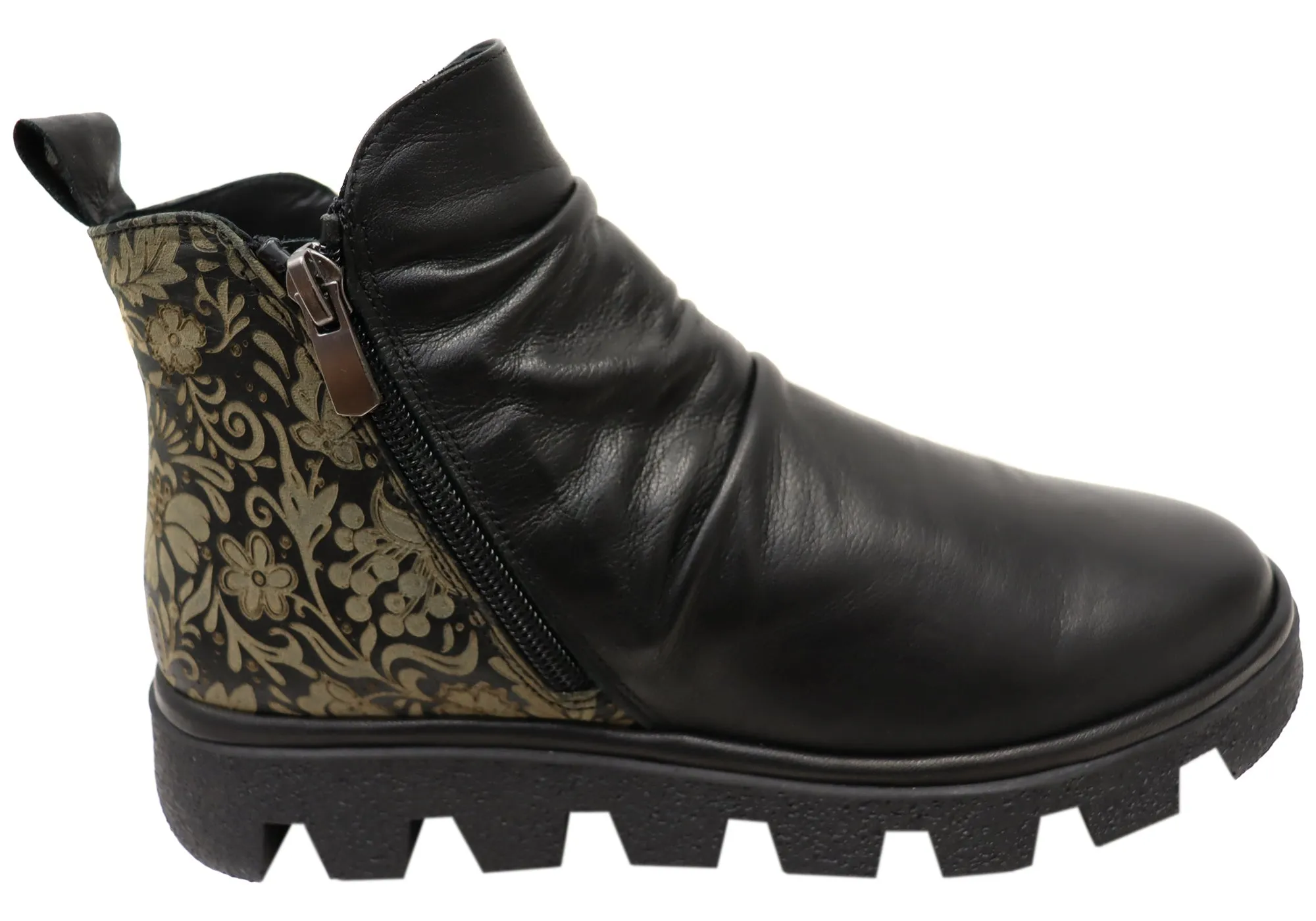 Orizonte Intrepid Womens European Comfortable Leather Ankle Boots Comfortable Grip