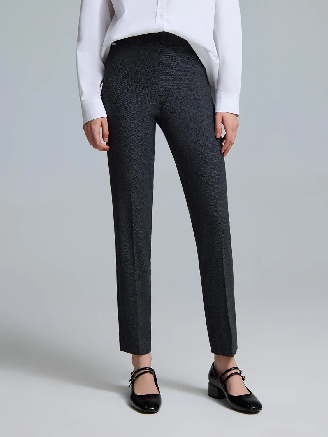 Straight-Leg Jacquard Pants No Irritation Seams