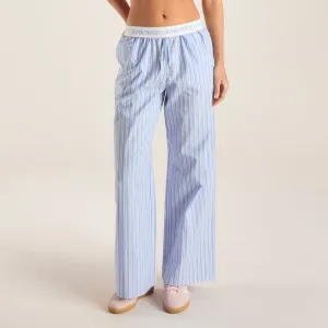 Pinstripe Pants - Blue Move Freely