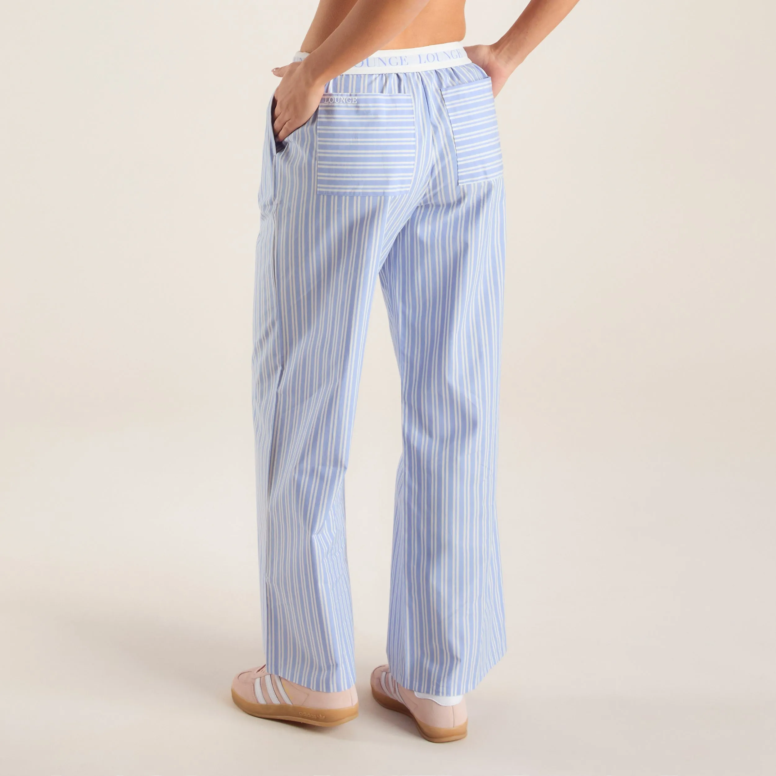 Pinstripe Pants - Blue Movement Fit