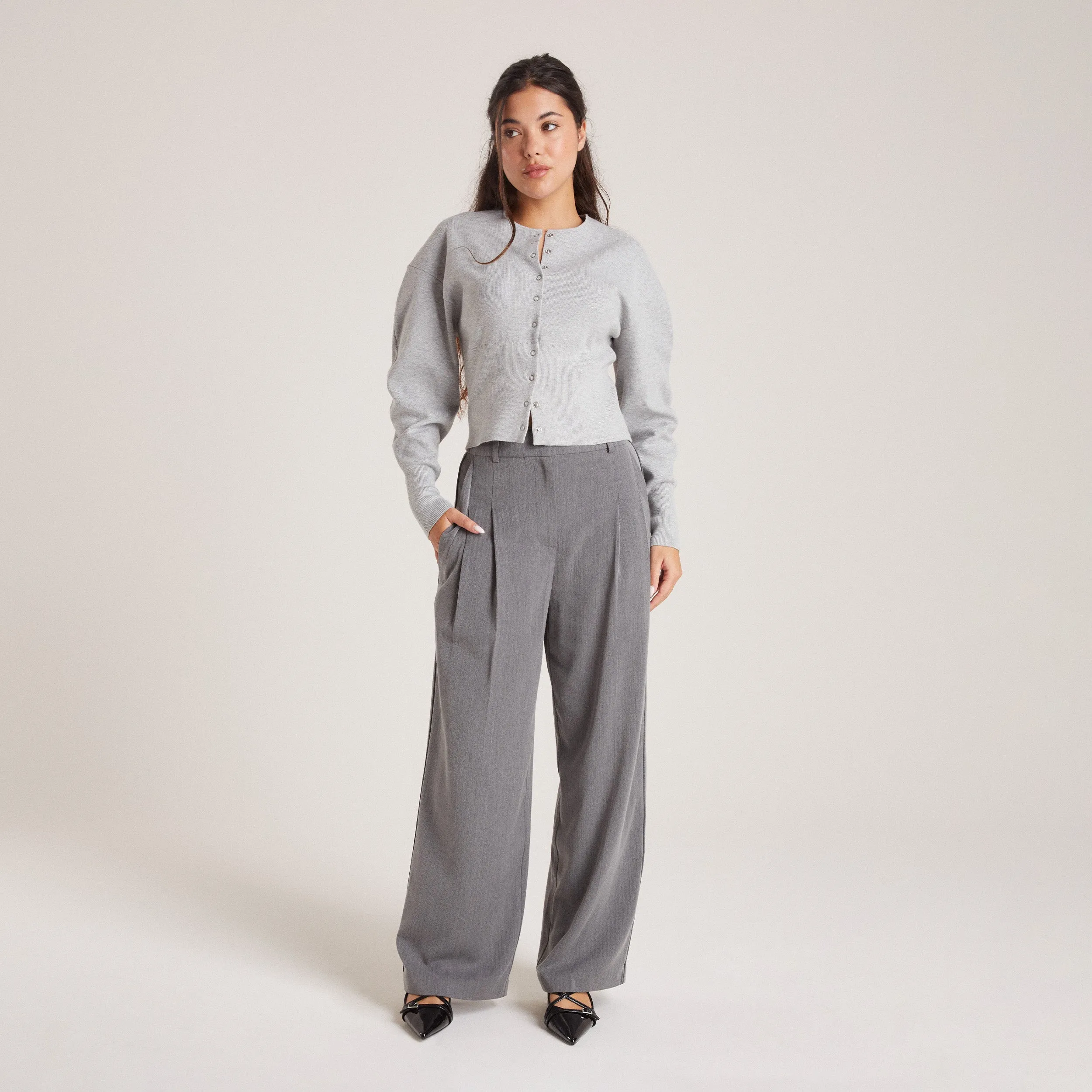 Tailored Pants - Grey Flexible Performance Wear DurableBartack