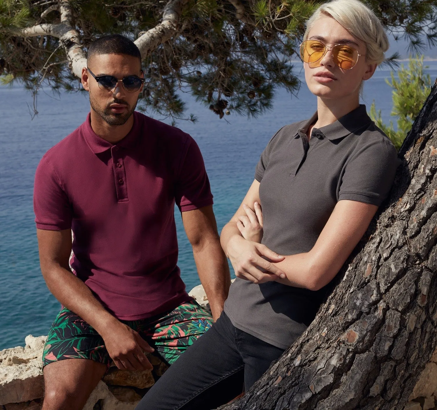 Sporty Design Lady-Fit Premium Polo | BLACK