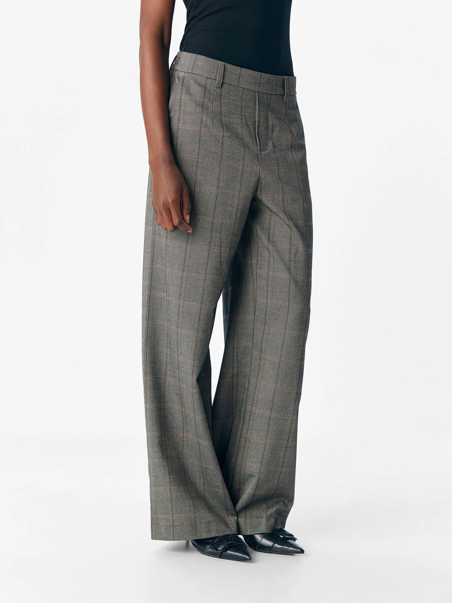 Object Lisa Wide Pants Black/Humus Stretchable Design AbrasionGuardTape