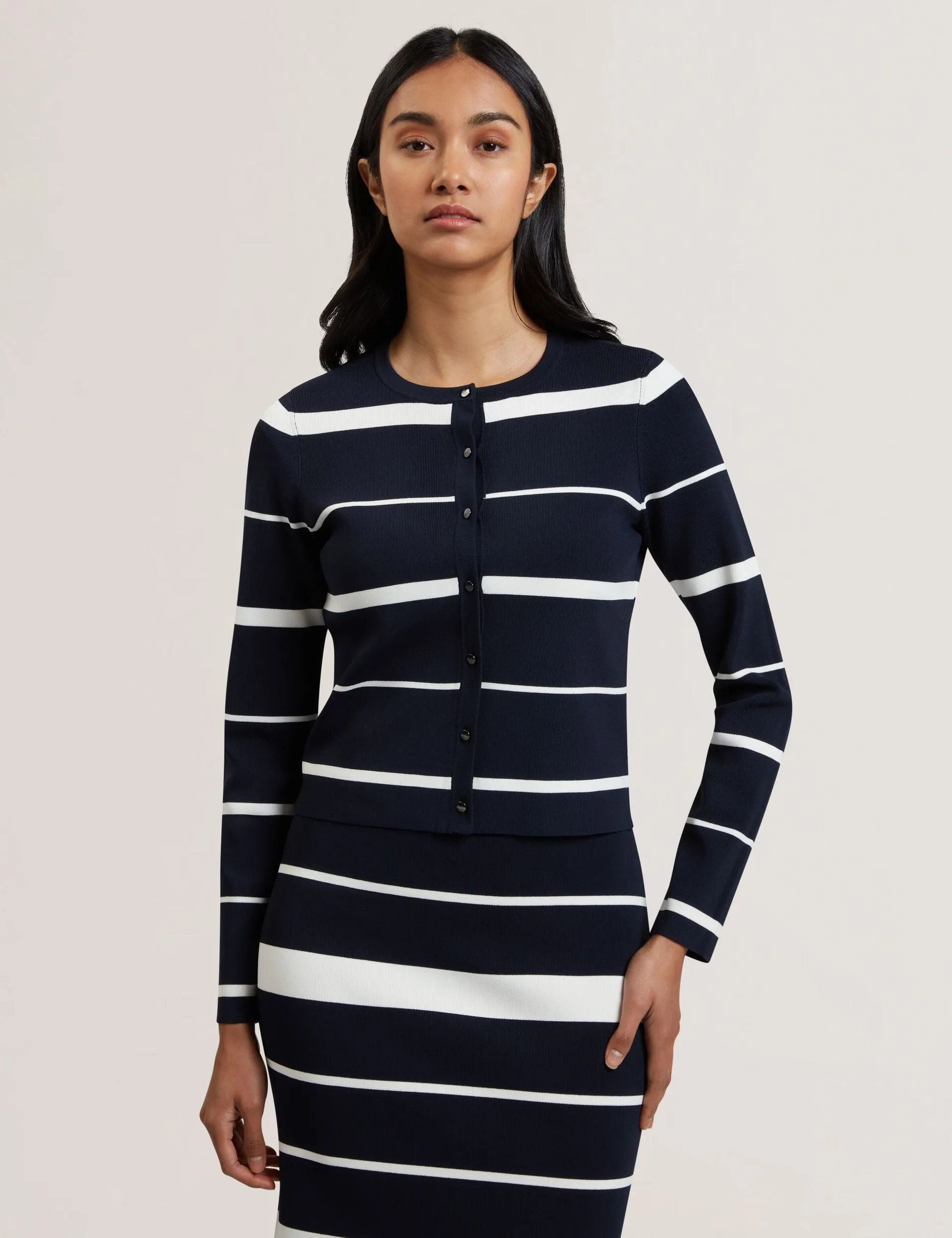 ELORIAA | NAVY Reinforced Shoulder Seams MachineWashable Fabric