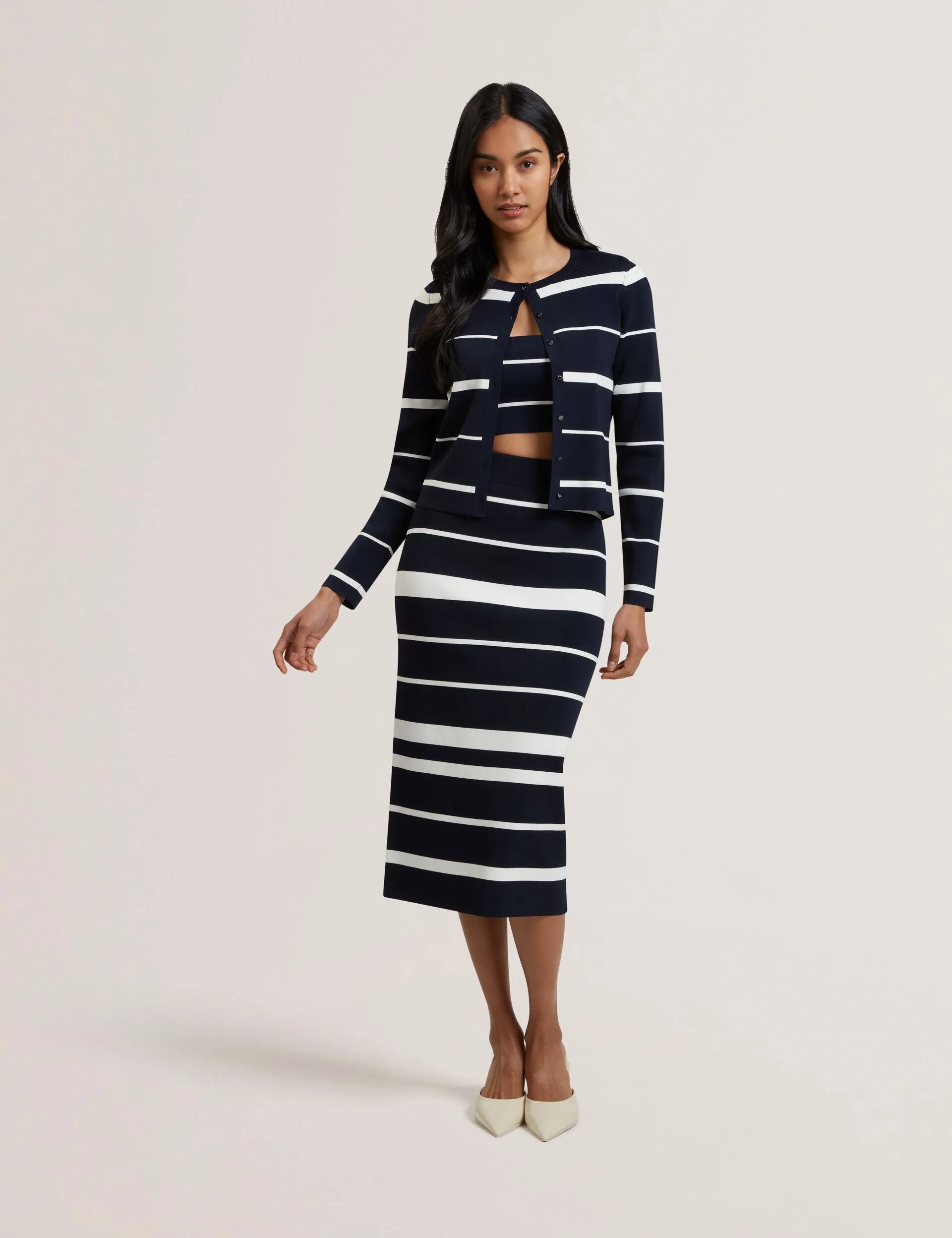 ELORIAA | NAVY Anti Snag Fabric Moisture Wicking Yarn