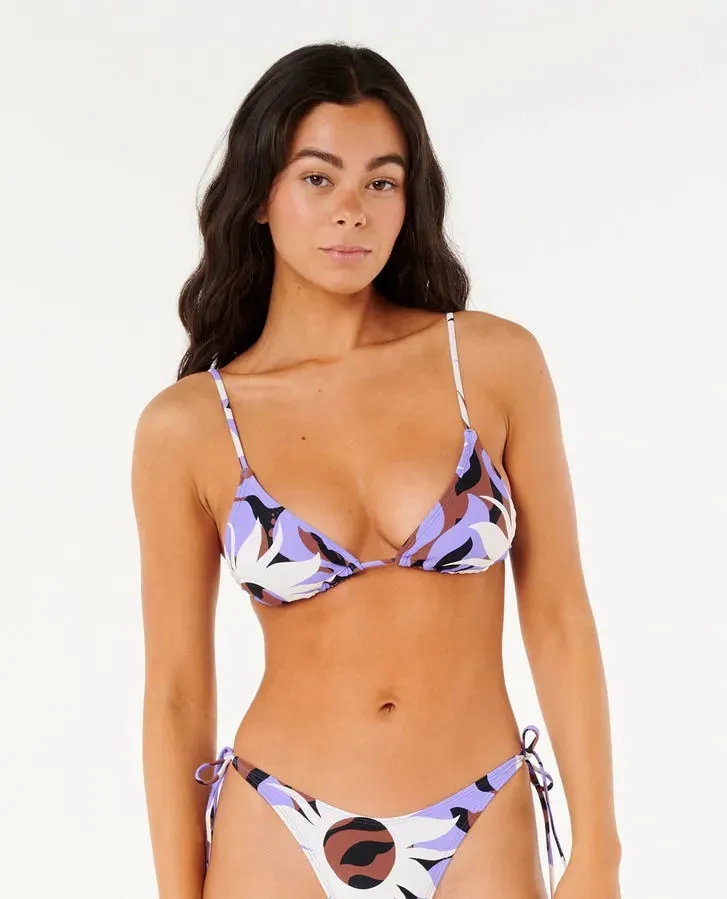 Figure Hugging Rip Curl Womens Bikini Top Cala Nights Sliding Triangle