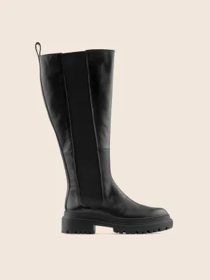 Monza Wide Black Unlined Boot Low Maintenance